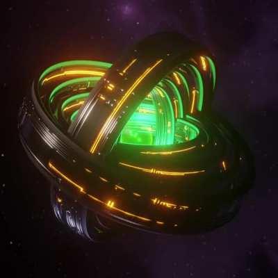 the O R B S becon... Some kind of sp[a]ce anomaly I created in Blender