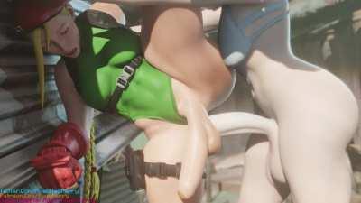 Futa Juri and Cammy (Pixel-Perry) [Street Fighter]