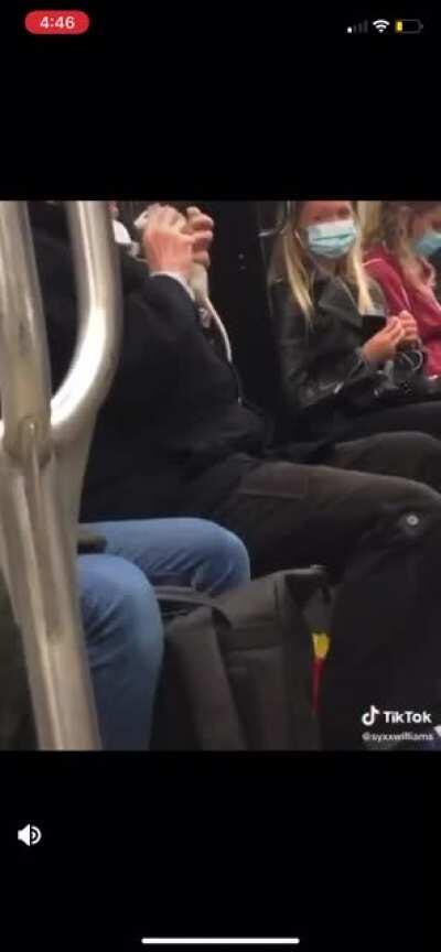 Taking your mask off to do this...