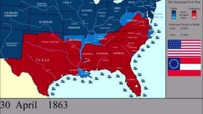 Emperor Tigerstar’s map of every day of the American Civil War