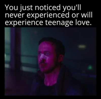 We are getting old but we didn't even lived.