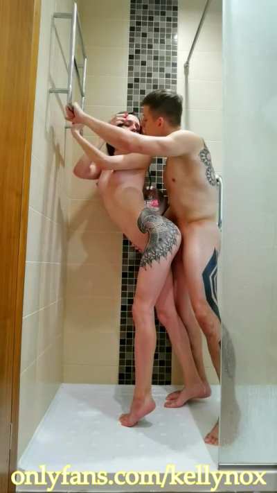 Ivy Skye gets her tight ass pounded and takes a cumshot on her face in the shower