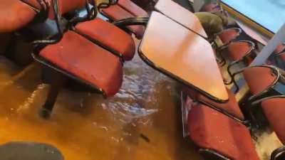 Ferry window collapses in harsh weather