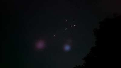 TAAD and Arrow 3 interception in central Israel (real colour)