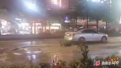 Just a small roadside puddle