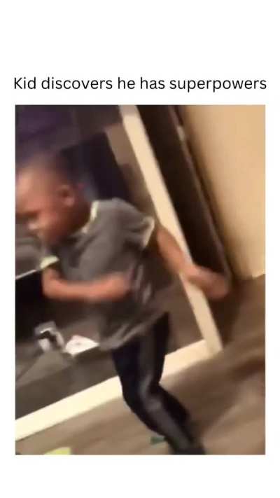 Kid discovers he has superpowers