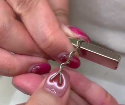 Ferromagnetic nail polish.