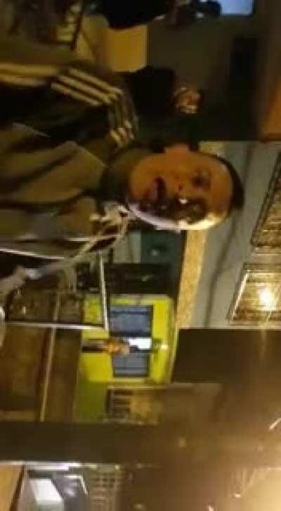 Manizales - police abuse (ESMAD) abusing people inside neighborhoods far from the protest.