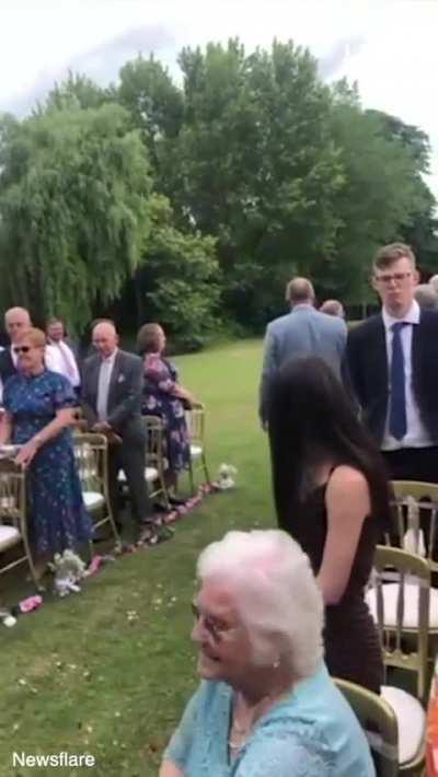 Dad Stopped Daughters Wedding Pulled Stepdad's Hand BOTH walk her down the aisle