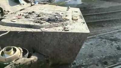 Video from the Konotop region in the Sumy region, showing the destroyed armored vehicles of the RF Armed Forces that tried to advance in this direction. 25/02/2022