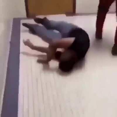 Slammed on the hard floor