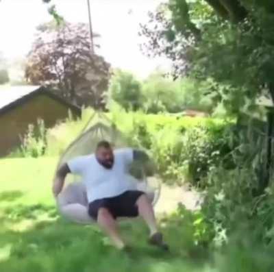 to relax on a swinging chair