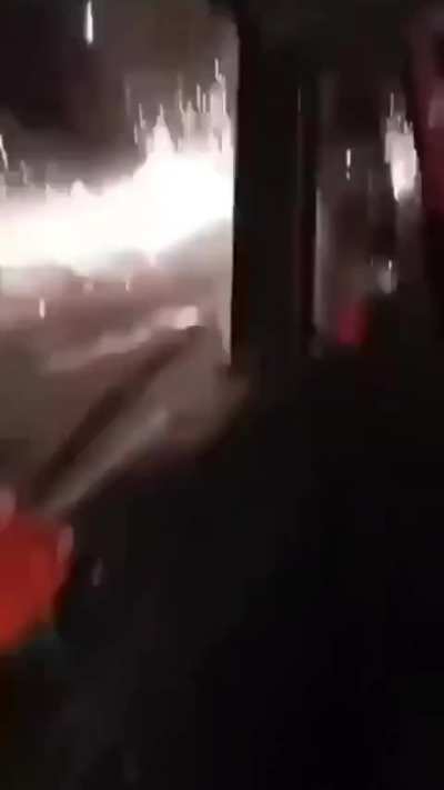 Ground POV of a Ukrainian ATACMS cluster missile strike at the Khalino airfield in Kursk Oblast, longer + no watermark [25.11.2024]