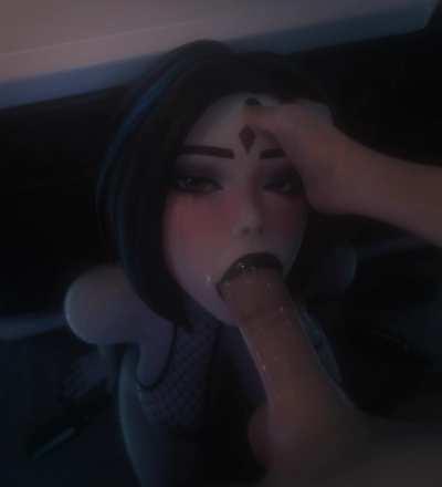 Raven gets face fucked