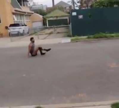 Guy tries to jump over Lambo