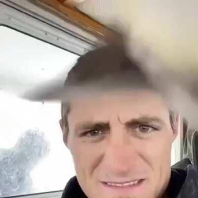 This Fisherman Saving Birds That Were Blown To Sea By Strong Winds...