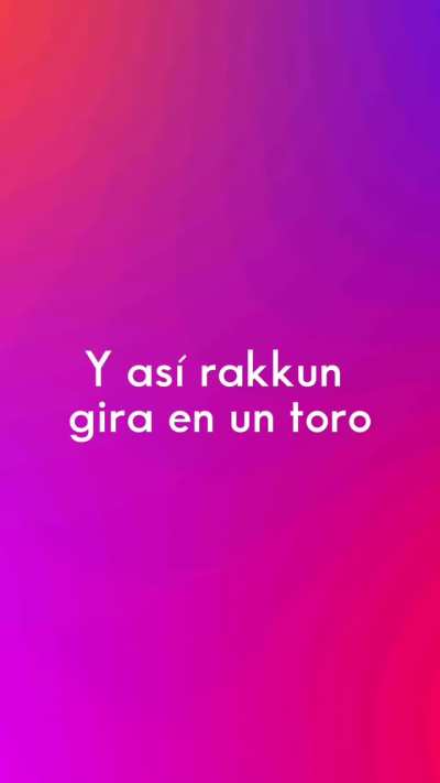 Y así rakkun gira en un toro