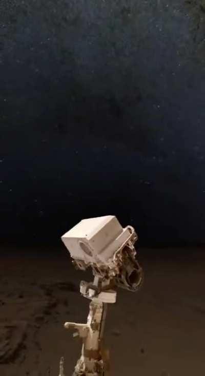 Night sky view from Mars