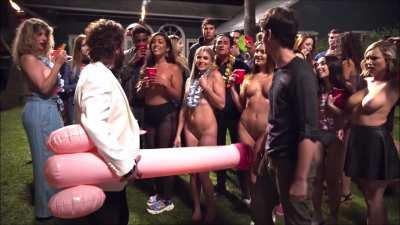 Guest House (2020), R-Rated, Unknown naked models (boobs, ass, fully shaved pussy with visible labia)