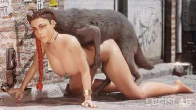 Loba used in an alleyway by a stray (Lucislab)