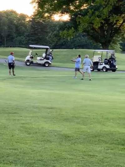 Things got a little heated at the course last night. Sound up 😂