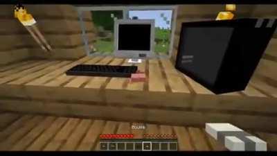 I made a minecraft mod with which you can build computers that work as virtual machines, so they're basically real computers. You order the computer parts from space using a tablet.