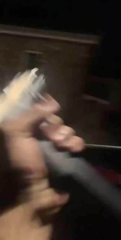 Shooting guns at random houses