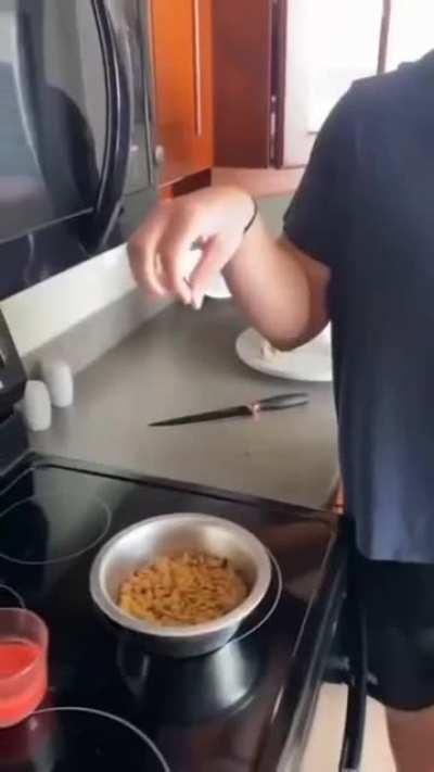 Good girl doesn’t eat unless her food is “cooked”