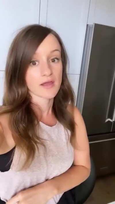 Jenna wanted it so bad, and then it exploded all over her. I wonder what it was....🤔