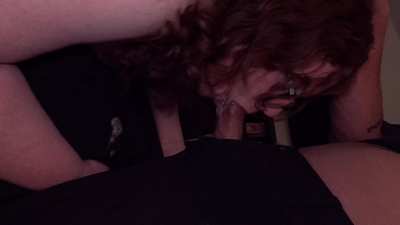 I didn’t let him take his gear off before I had his cock in my throat