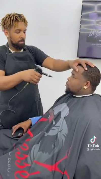 Giving a little air to the end of a haircut