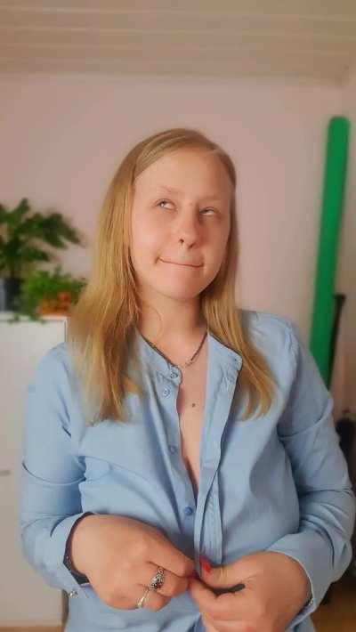 My shirt I go to the office in. Super hides my big boobs, doesn't it?