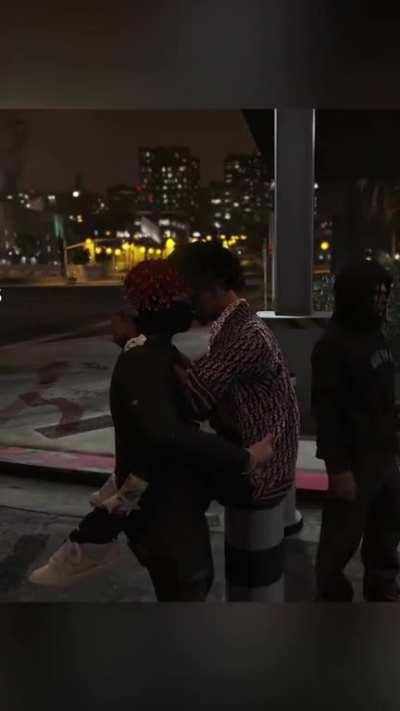 Getting cozy with the homies in GTA RP