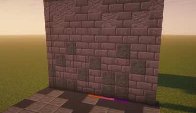 Subtle wall animation using pistons behind it