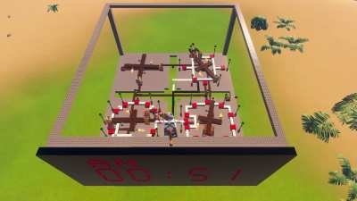 Working digital clock in LEGO Fortnite