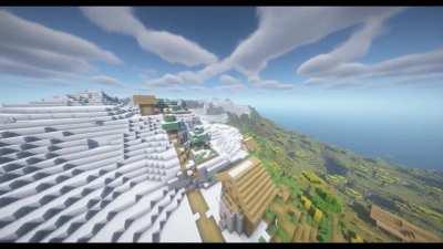One of the most scenic mountain seeds i've seen (to me) Java/Bedrock