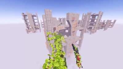 [Untitled Nature Game] I made a gun that generates plants and bridges...