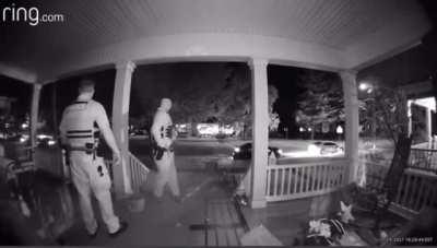 Police Officer Repeatedly Kicks Dog Responding to Call (Terre Haute, IN)