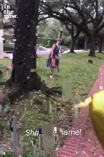 Woman yells and hits a married couple's phone (while they were carrying a baby) because they were black and white claiming it is because they are having photoshoot 