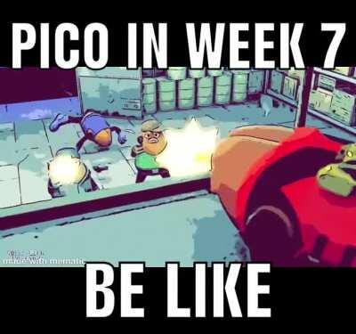 Pico is going to town with them tankmen.