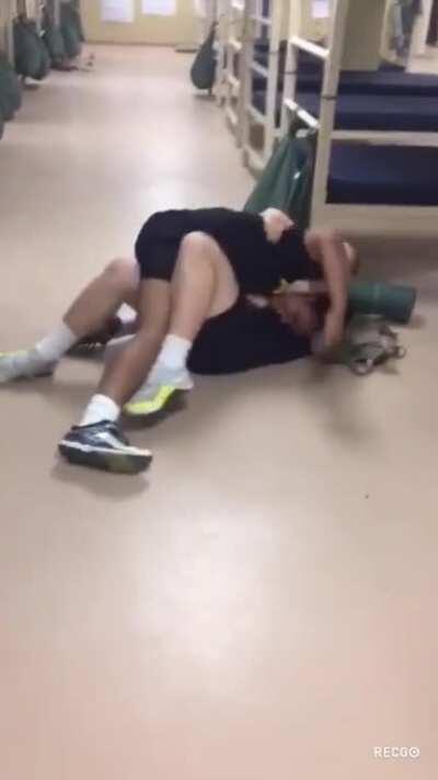 This guy uses a cheap move to assert dominance