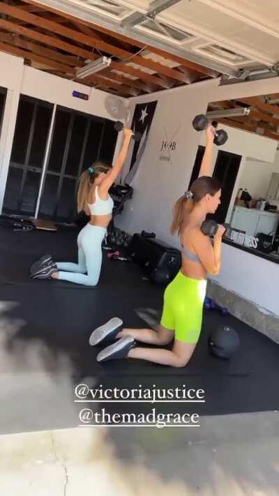 Working out with Victoria