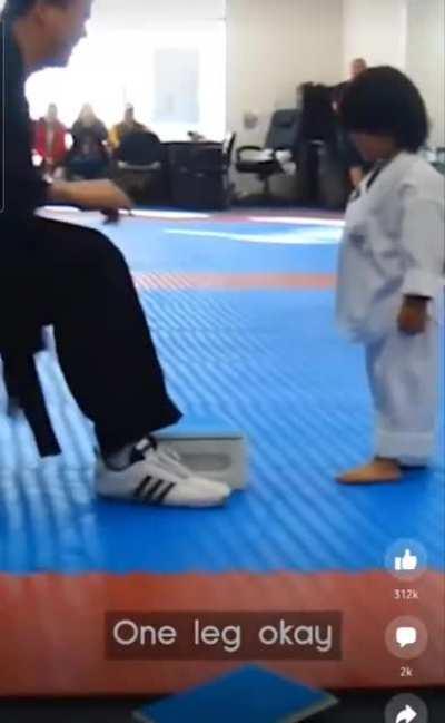 Kid learned how to HAYAAA! properly