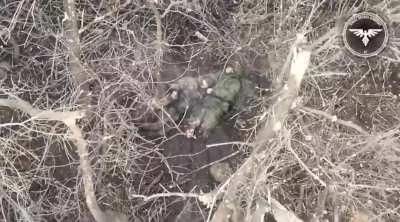 Footage by the 47th Brigade captures the last few moments in the life of two Russian soldiers near Avdivka