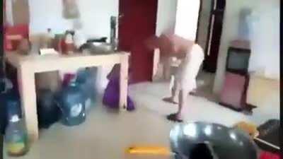 A video uploaded and later deleted by a Han Chinese man. In the video you can see him beating up three young girls, who cry out 