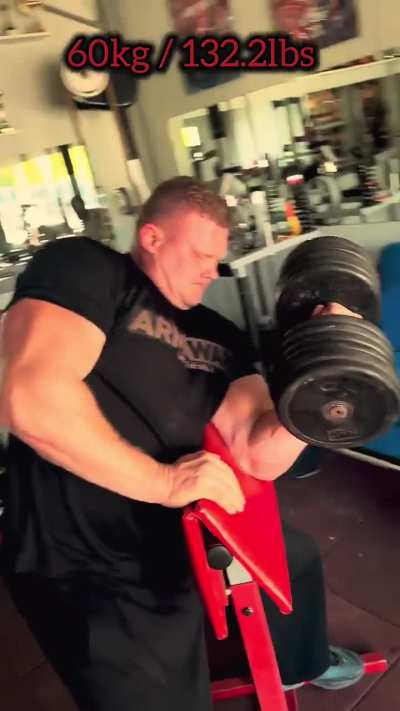 60kg x 6 Partial Curls