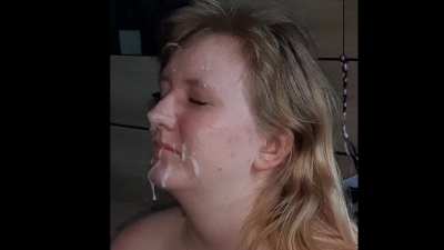 insane thick load of cum. it just keeps hanging from the chin