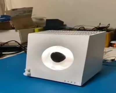 This is Dakd Jung’s ferrofluid speaker! Super cool!