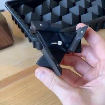 Uses ring box as a ninja death star to propose