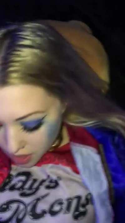 Harley Quinn getting treated like the little fuck toy that she is
